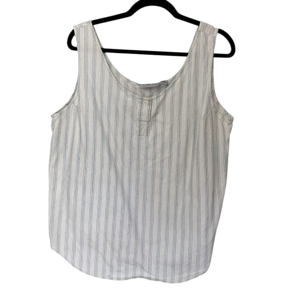 Vintage Venezia Sportswear Striped Sleeveless Top Size 18/20 – 100% Cotton
